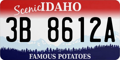 ID license plate 3B8612A