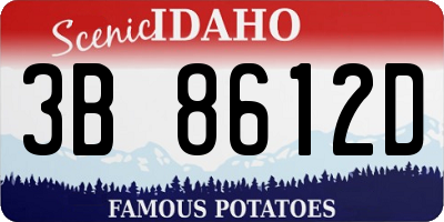 ID license plate 3B8612D