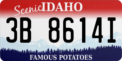 ID license plate 3B8614I