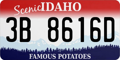 ID license plate 3B8616D
