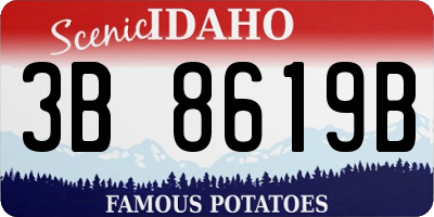 ID license plate 3B8619B
