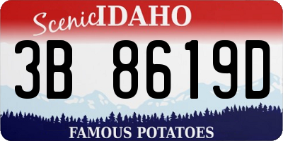 ID license plate 3B8619D