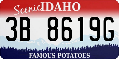 ID license plate 3B8619G