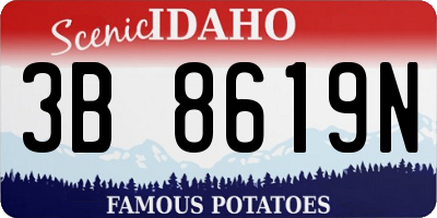 ID license plate 3B8619N