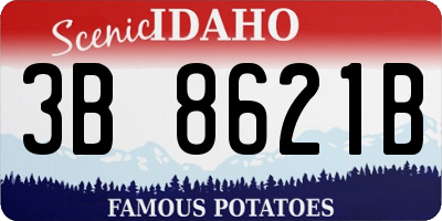ID license plate 3B8621B