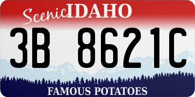 ID license plate 3B8621C