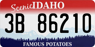 ID license plate 3B8621O