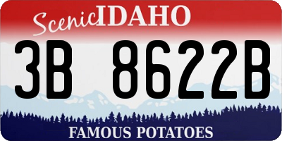 ID license plate 3B8622B