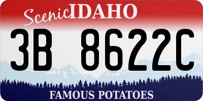 ID license plate 3B8622C