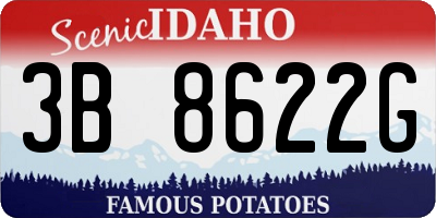 ID license plate 3B8622G
