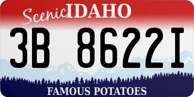 ID license plate 3B8622I