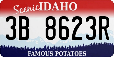 ID license plate 3B8623R