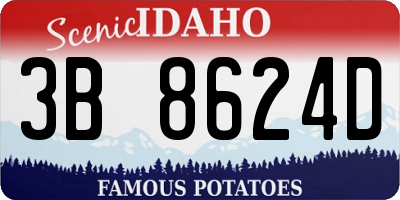 ID license plate 3B8624D