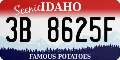 ID license plate 3B8625F
