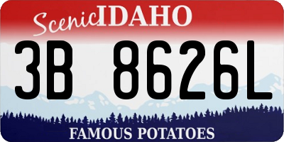 ID license plate 3B8626L