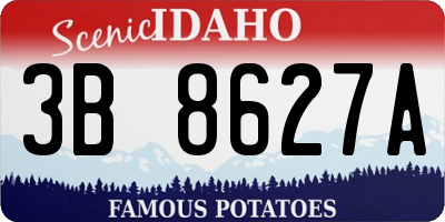 ID license plate 3B8627A