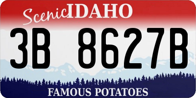 ID license plate 3B8627B