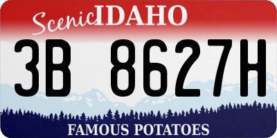ID license plate 3B8627H