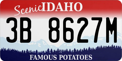 ID license plate 3B8627M
