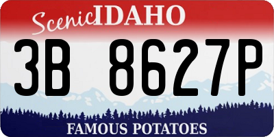 ID license plate 3B8627P