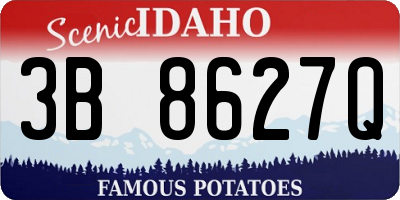 ID license plate 3B8627Q