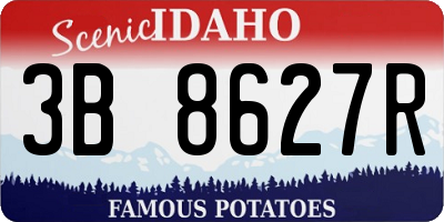 ID license plate 3B8627R