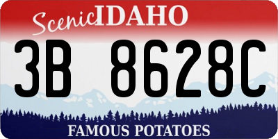 ID license plate 3B8628C