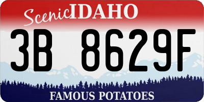 ID license plate 3B8629F