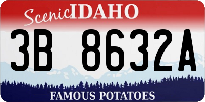 ID license plate 3B8632A