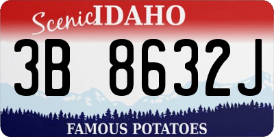 ID license plate 3B8632J