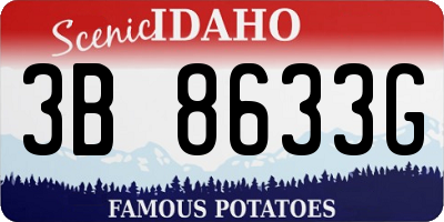ID license plate 3B8633G