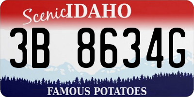 ID license plate 3B8634G