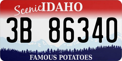 ID license plate 3B8634O
