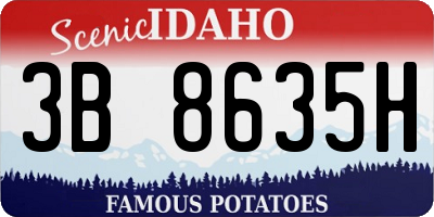 ID license plate 3B8635H