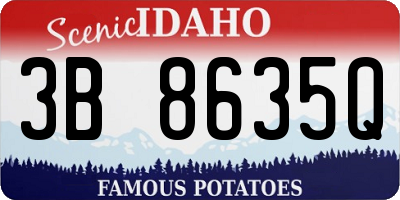 ID license plate 3B8635Q