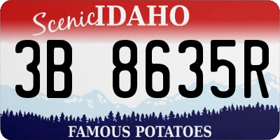 ID license plate 3B8635R