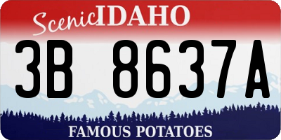ID license plate 3B8637A