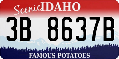 ID license plate 3B8637B