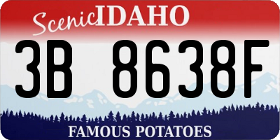 ID license plate 3B8638F