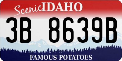 ID license plate 3B8639B
