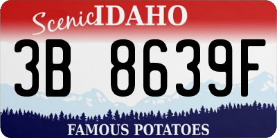 ID license plate 3B8639F