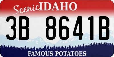 ID license plate 3B8641B