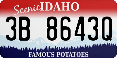 ID license plate 3B8643Q