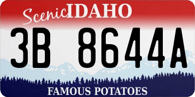 ID license plate 3B8644A