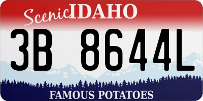 ID license plate 3B8644L