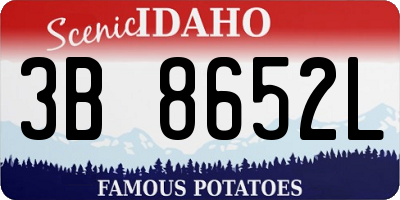 ID license plate 3B8652L