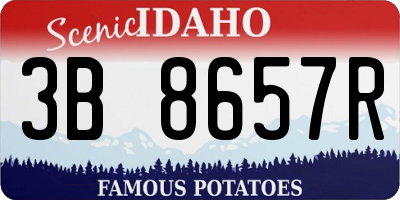 ID license plate 3B8657R