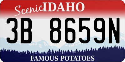 ID license plate 3B8659N