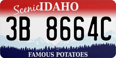 ID license plate 3B8664C