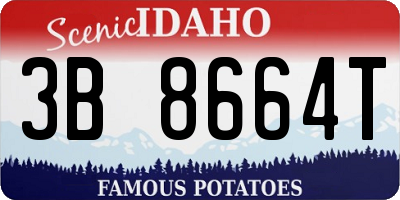 ID license plate 3B8664T
